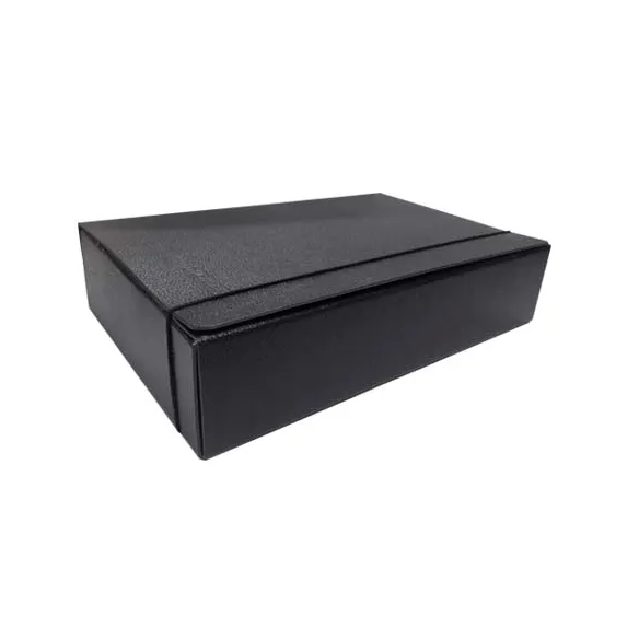 CAJA FIBRA NEGRA C/ELAST 8CM
