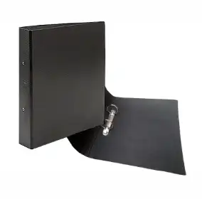 CARPETA FIBRA NEGRA A4 2X40
