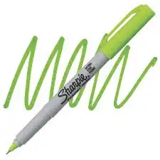 MARCADOR SHARPIE PERM. FINO VERDE LIMA