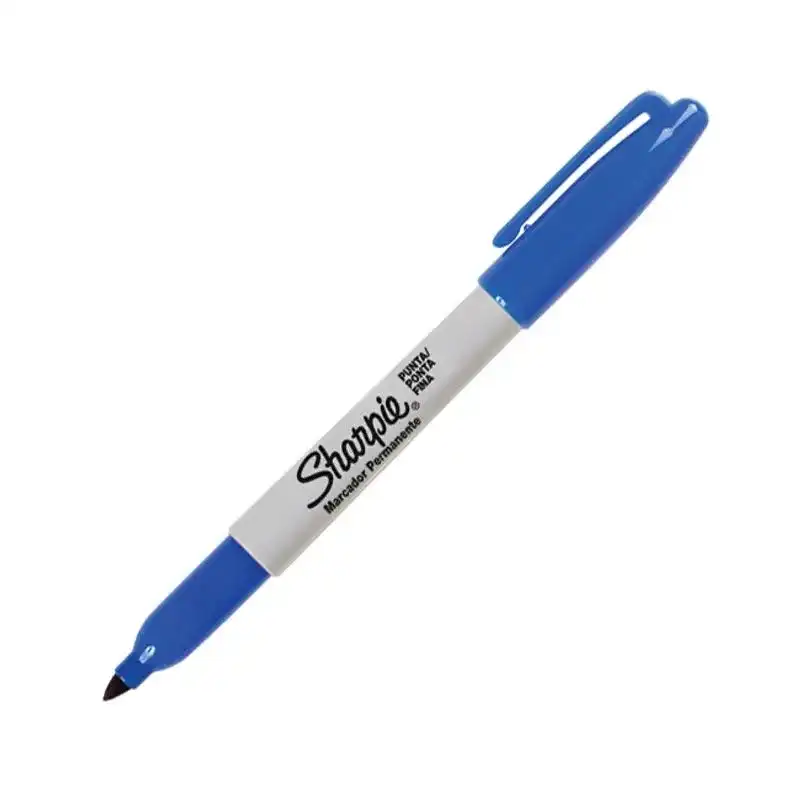 MARCADOR SHARPIE PERM. FINO AZUL