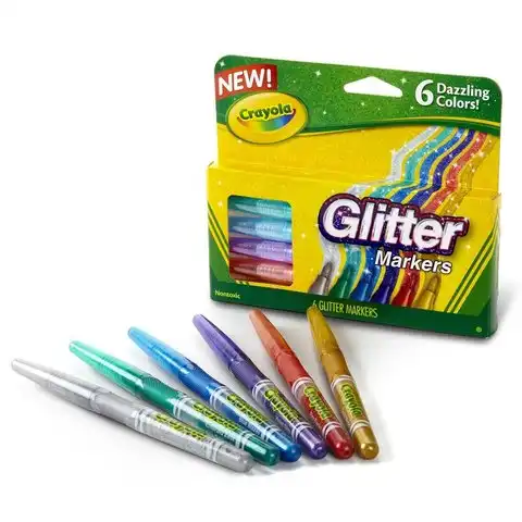 MARCADORES CRAYOLA GLITTER X 6