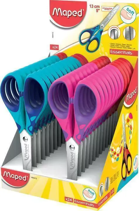 TIJERA MAPED ESSENTIALS SOFT 13CM DISPLAY X24