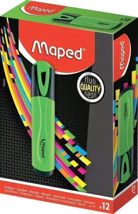 RESALTADOR MAPED FLUO PEPS CJ X12 VERDE