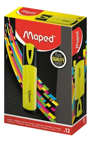 RESALTADOR MAPED FLUO PEPS CJ X12 AMARILLO