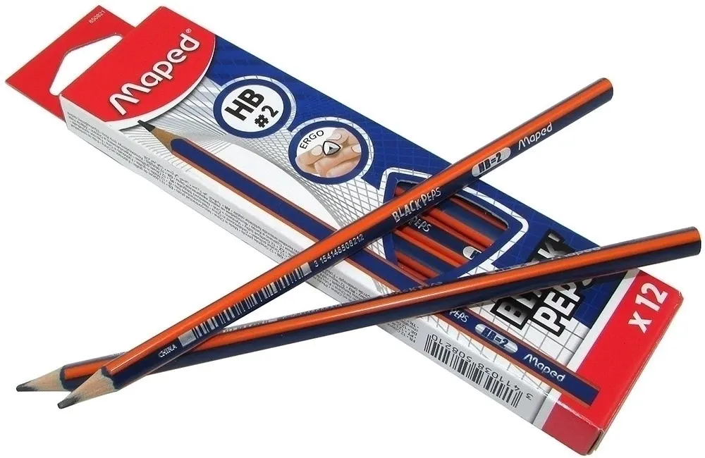 LAPIZ MAPED BLACK PEPS NAVY HB X 12