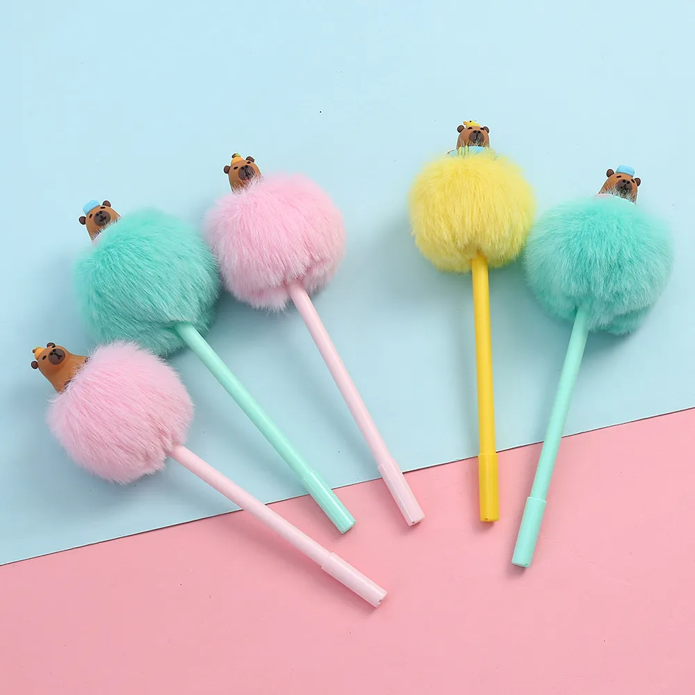 BOLIGRAFO POMPOM CAPIBARA COLORES WE4160