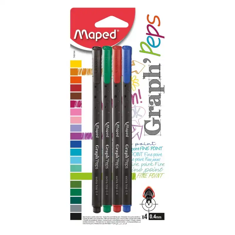 MICROFIBRA MAPED GRAPH PEPS X 4 COLORES 749020