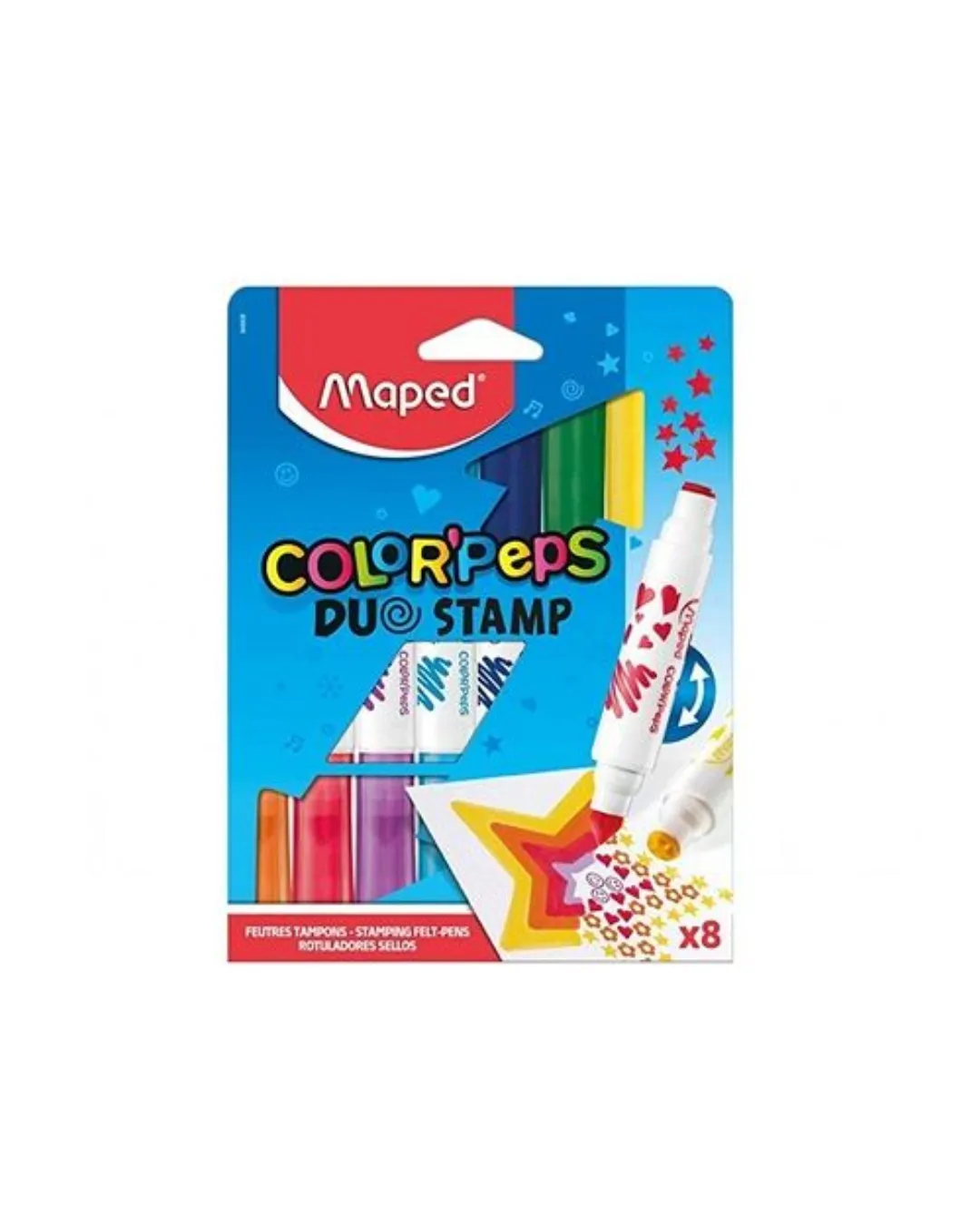MARCADOR MAPED COLOR PEPS DUO STAMP (PUNTA CONICA Y SELLO) C