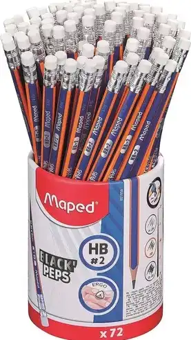 LAPIZ NEGRO MAPED C/GOMA x 72