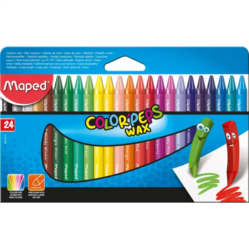 CRAYON MAPED COLORPEPS X 24