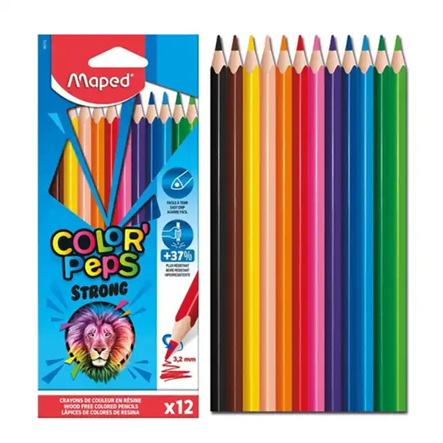 LAPIZ COLOR MAPED STRONG X 12 LARGO
