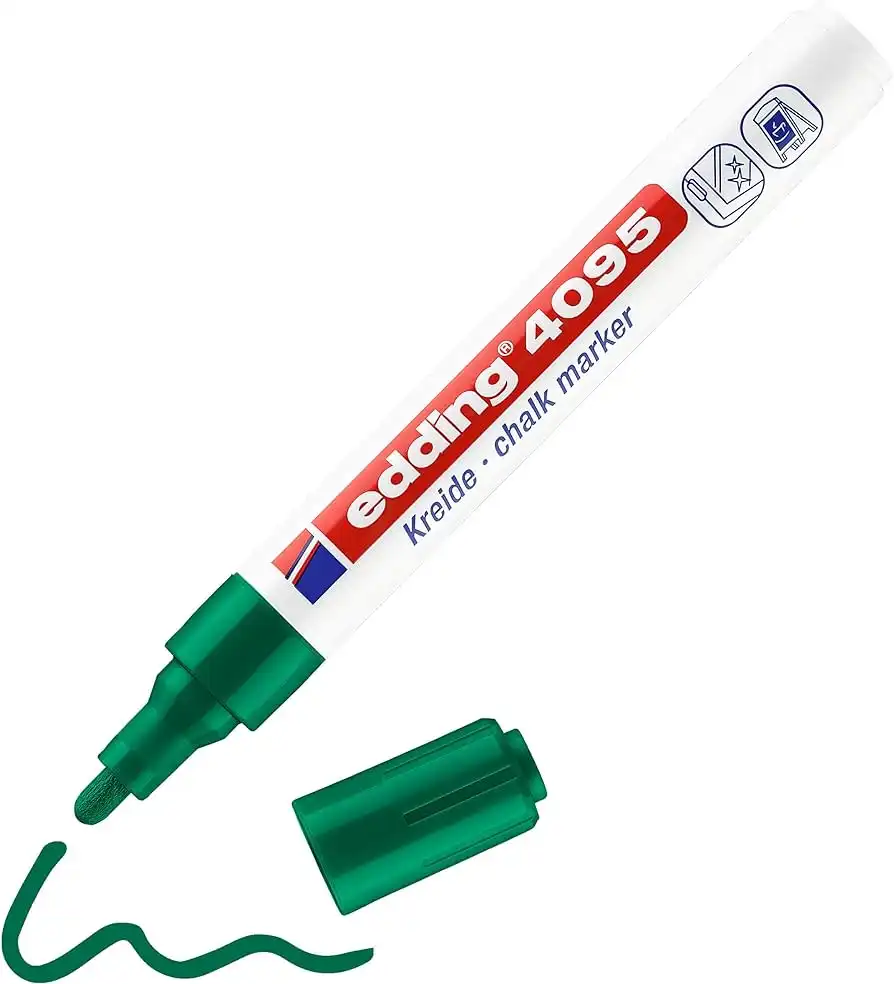 MARCADOR EDDING 4095 P/VIDRIO CHALK MARKER VERDE FLUO