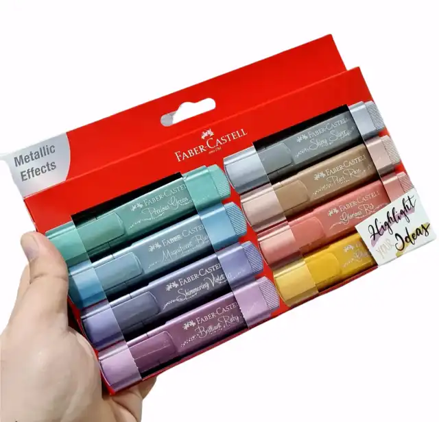 RESALTADOR FABER TEXTLINER METALIZADO X 8
