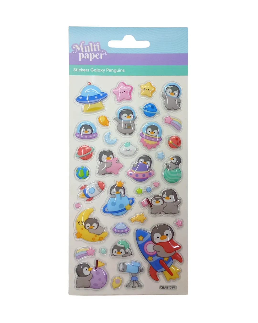 STICKERS GALAXY PENGUINS