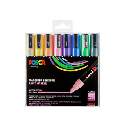 MARCADOR POSCA P.GRUESA PC-5M X 8
