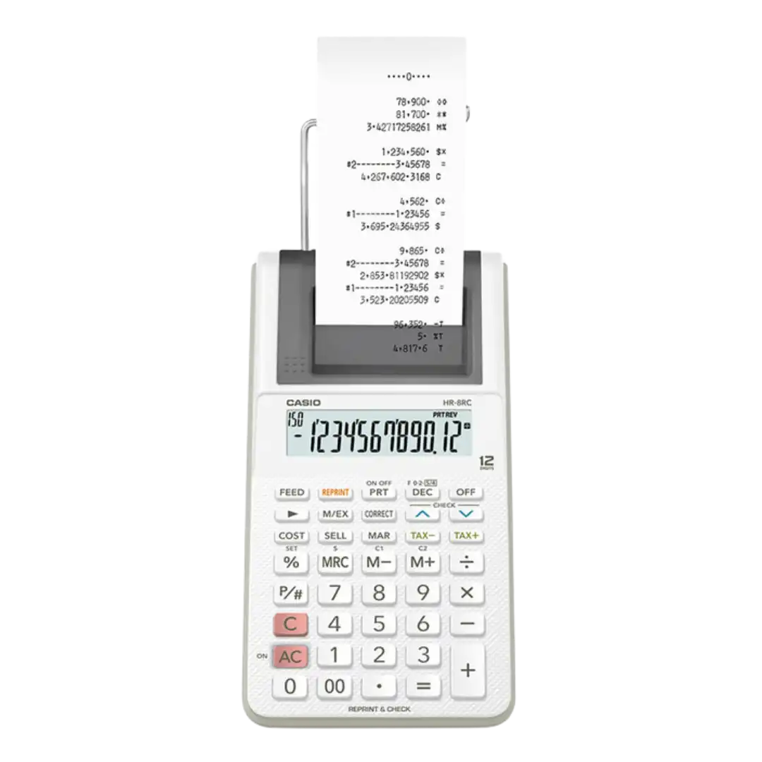 CALCULADORA CASIO HR-8RC WE ESCRITORIO