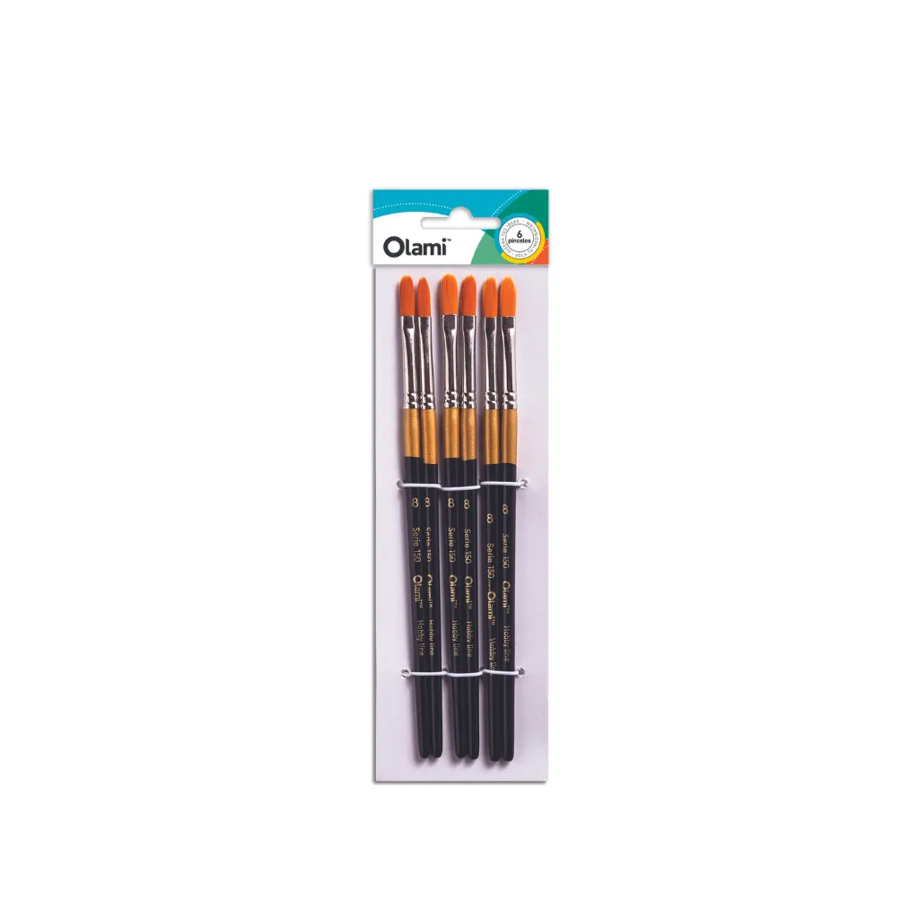 PINCEL LENGUA DE GATO OLAMI BL X6 150-8
