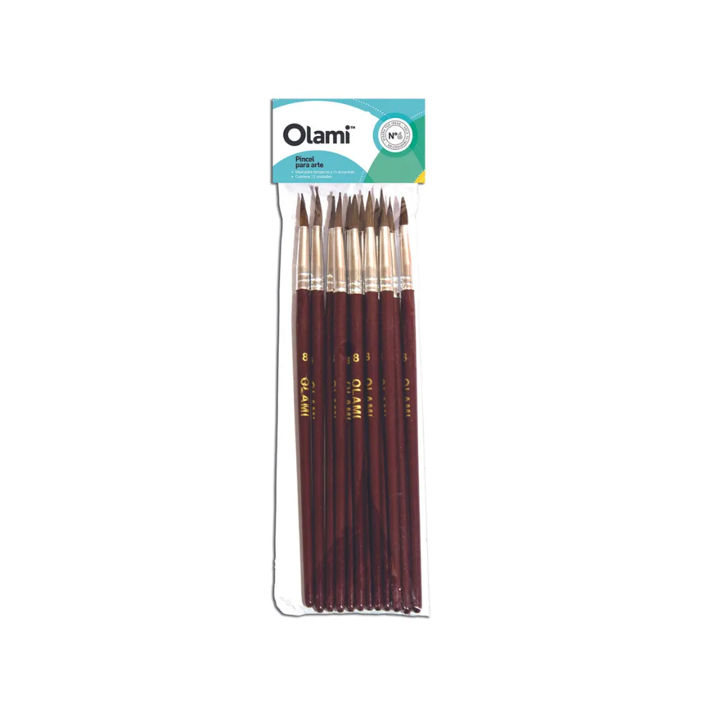 PINCEL PELO DE PONY REDONDO OLAMI 211 N11 BL X12