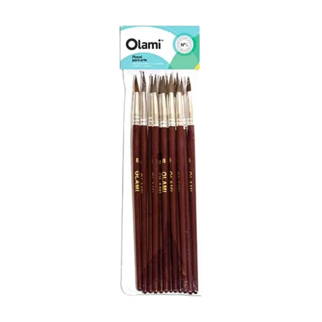 PINCEL PELO DE PONY REDONDO OLAMI 212 N12 BL X12