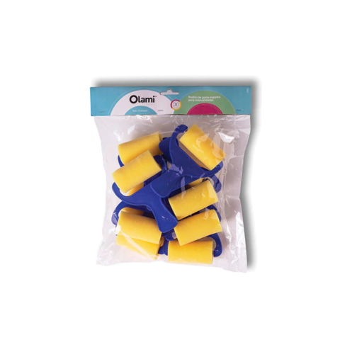 RODILLO DE GOMA ESPUMA OLAMI 7.5CM BOLSA X10