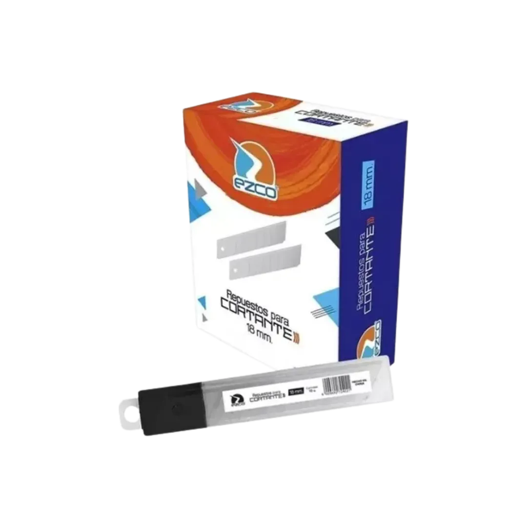 REPUESTO P/CUTTER EZCO 18MM EST X10