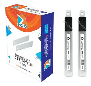 REPUESTO CUTTER EZCO 9 MM X 10 UNIDADES