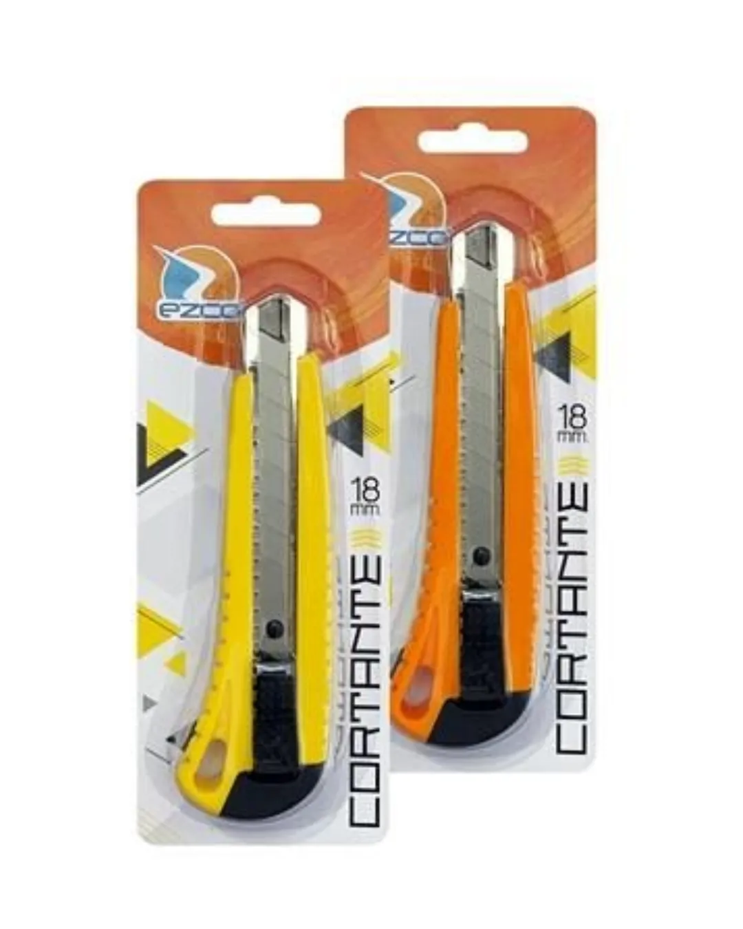 CUTTER PLASTICO EZCO C/GUIA METAL 18MM