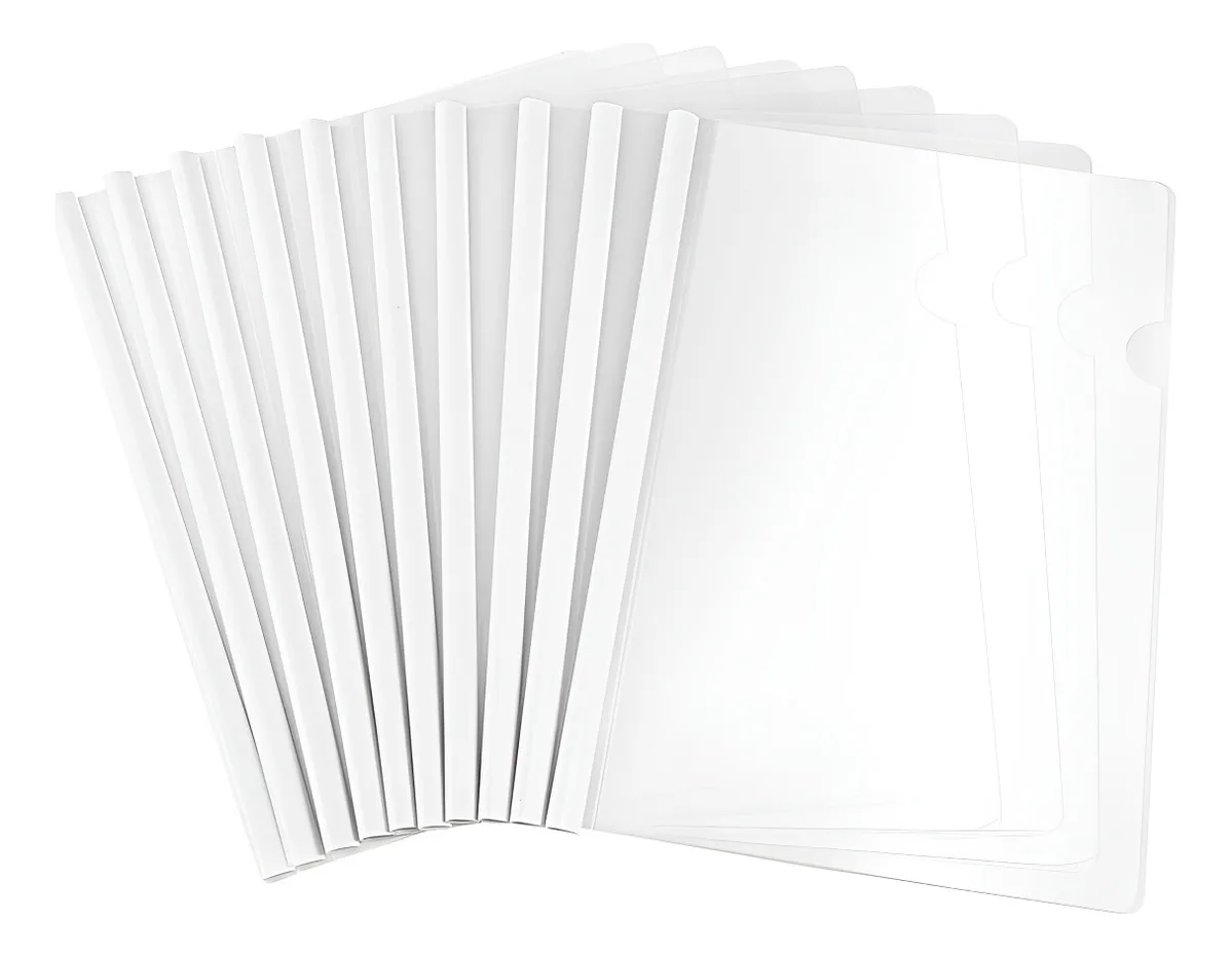 CARPETA CON VAINA A4 CRISTAL X 10