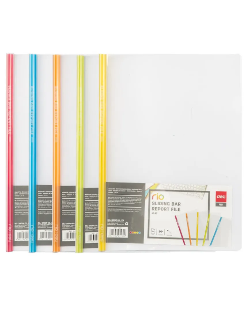 Carpeta de presentacion PP con vaina colores. PACK x 5