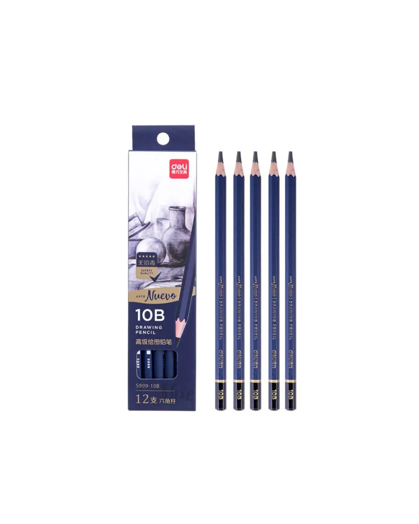 LAPIZ GRAFITO DELI 10B ESTUCHE X 12
