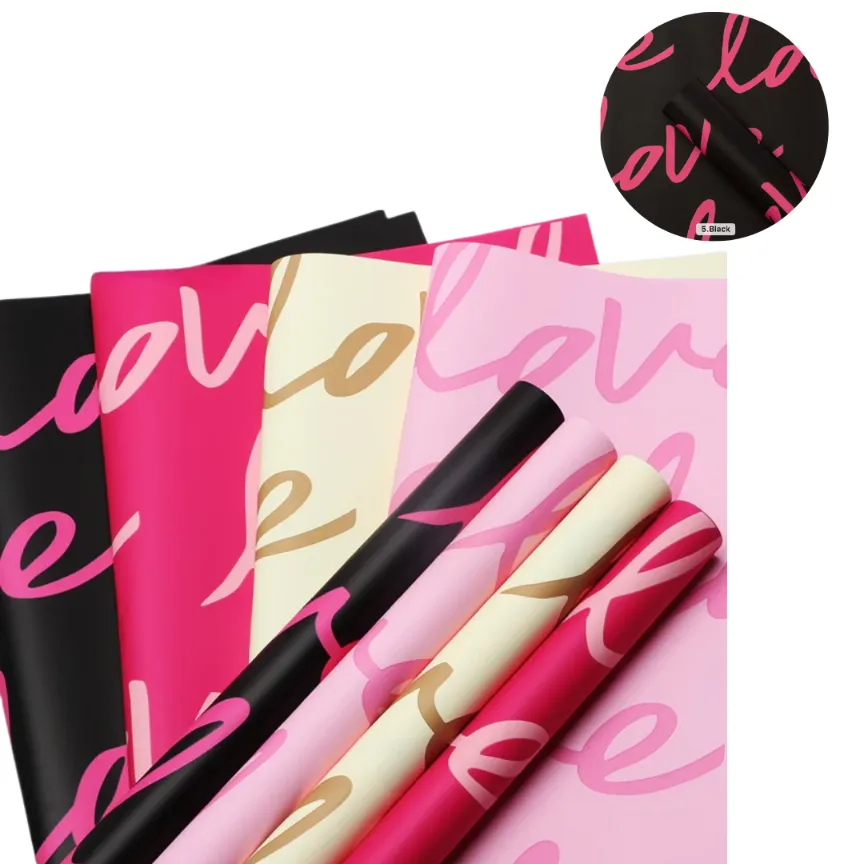 PAPEL COREANO LOVE X 10 NEGRO