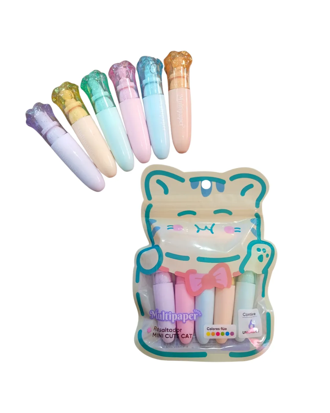 RESALTADOR MINI CATS PAW FLUO X6