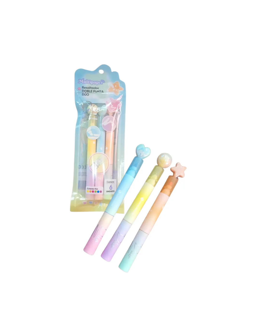 RESALTADOR DOBLE PUNTA DUO FLUO X6