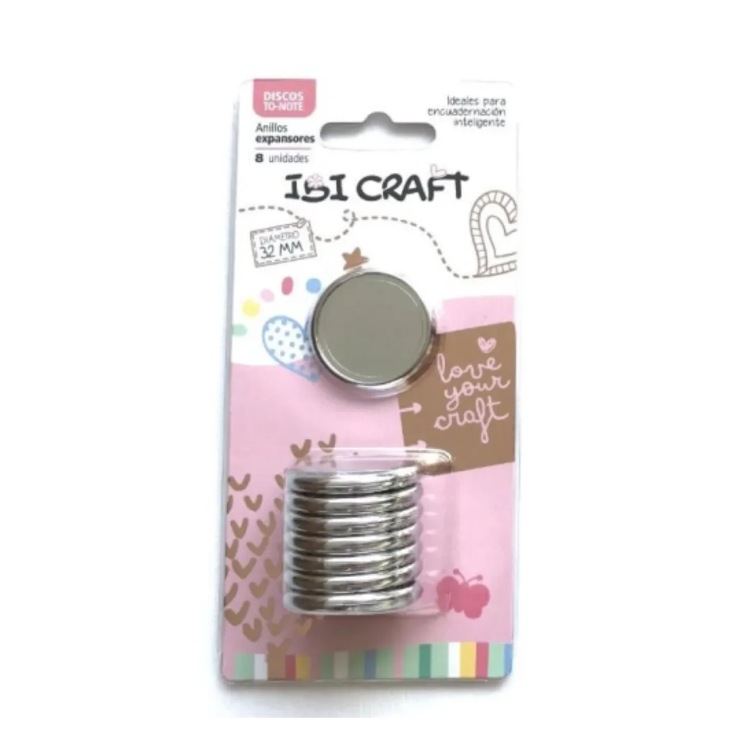 DISCOS DE EXPANSION 32mm x 8pcs PLATA
