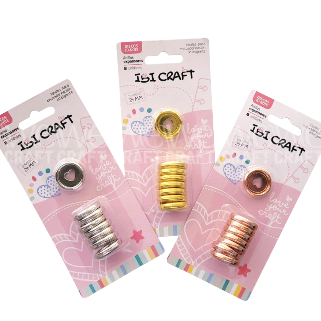 DISCOS DE EXPANSION 24mm CORAZON x 8pcs ORO