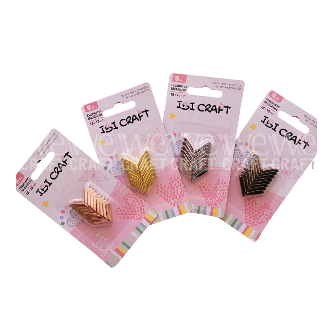 PROTECTORES METALICOS DE ESQUINAS 8 pcs ORO 651100