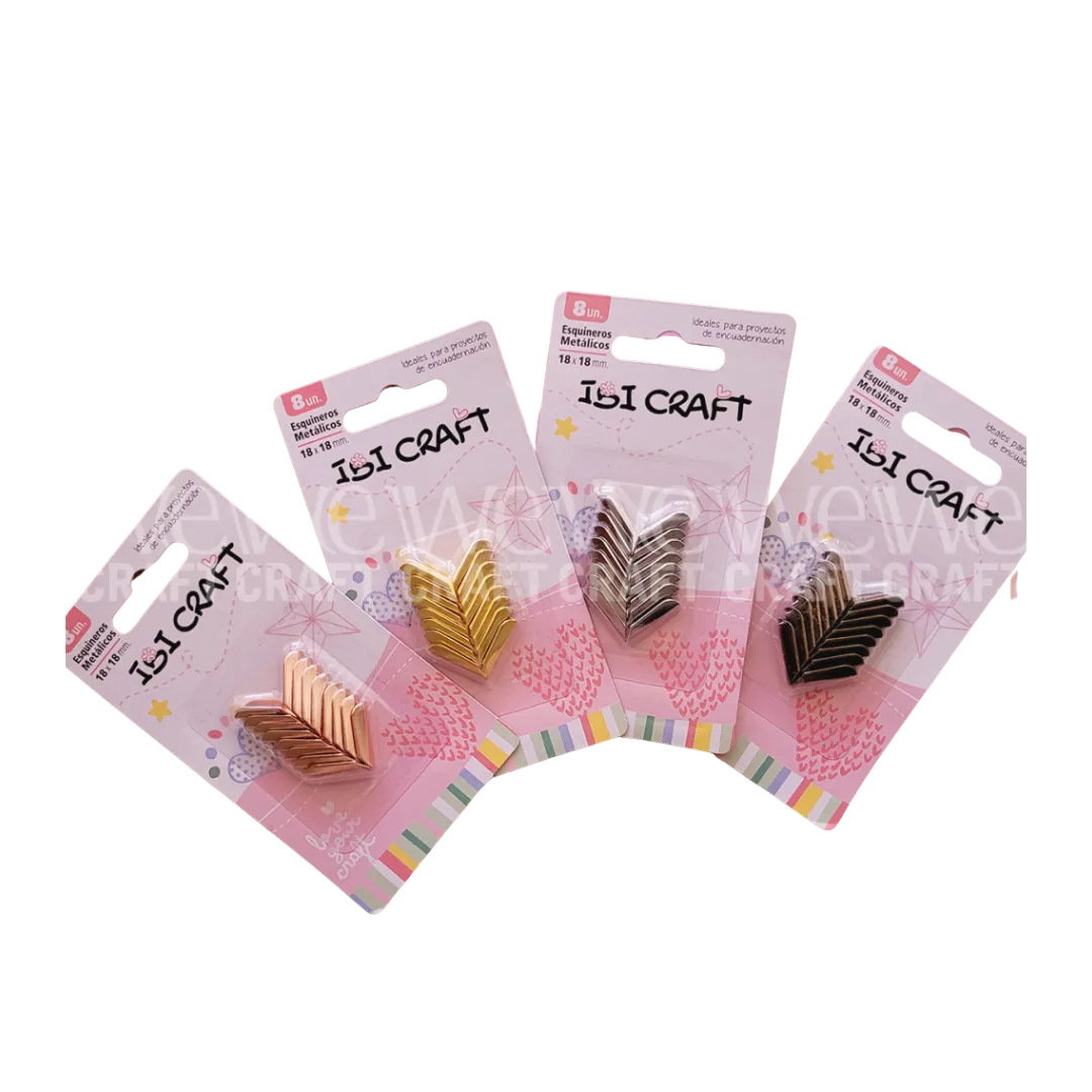 PROTECTORES METALICOS DE ESQUINAS 8 pcs BRONCE ANT 651106