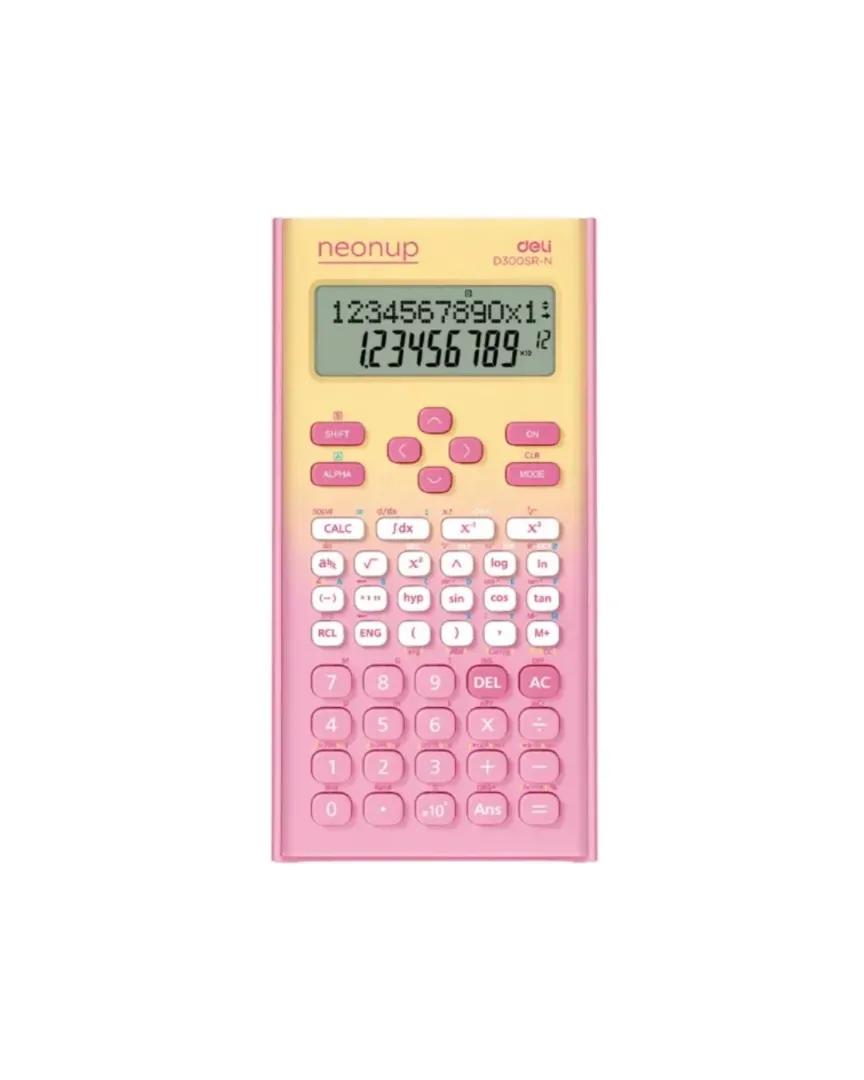 Calculadora Cientifica Neon ROSA degradee 12 digitos