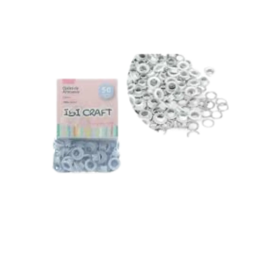 OJALIILLOS ALUMINIO (EYELET) 50 Pcs BLANCO 650550