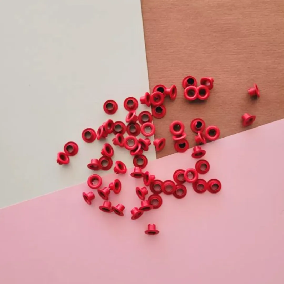 OJALIILLOS ALUMINIO (EYELET) 50 Pcs ROJO
