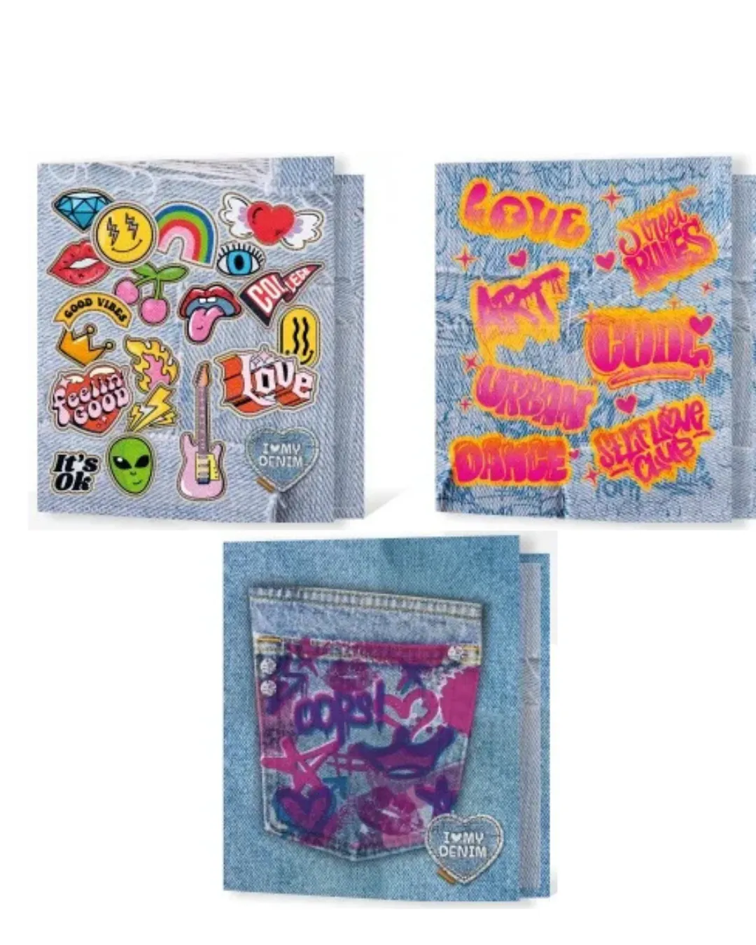 CARPETA 3X40 HOLOGLITTER DENIM