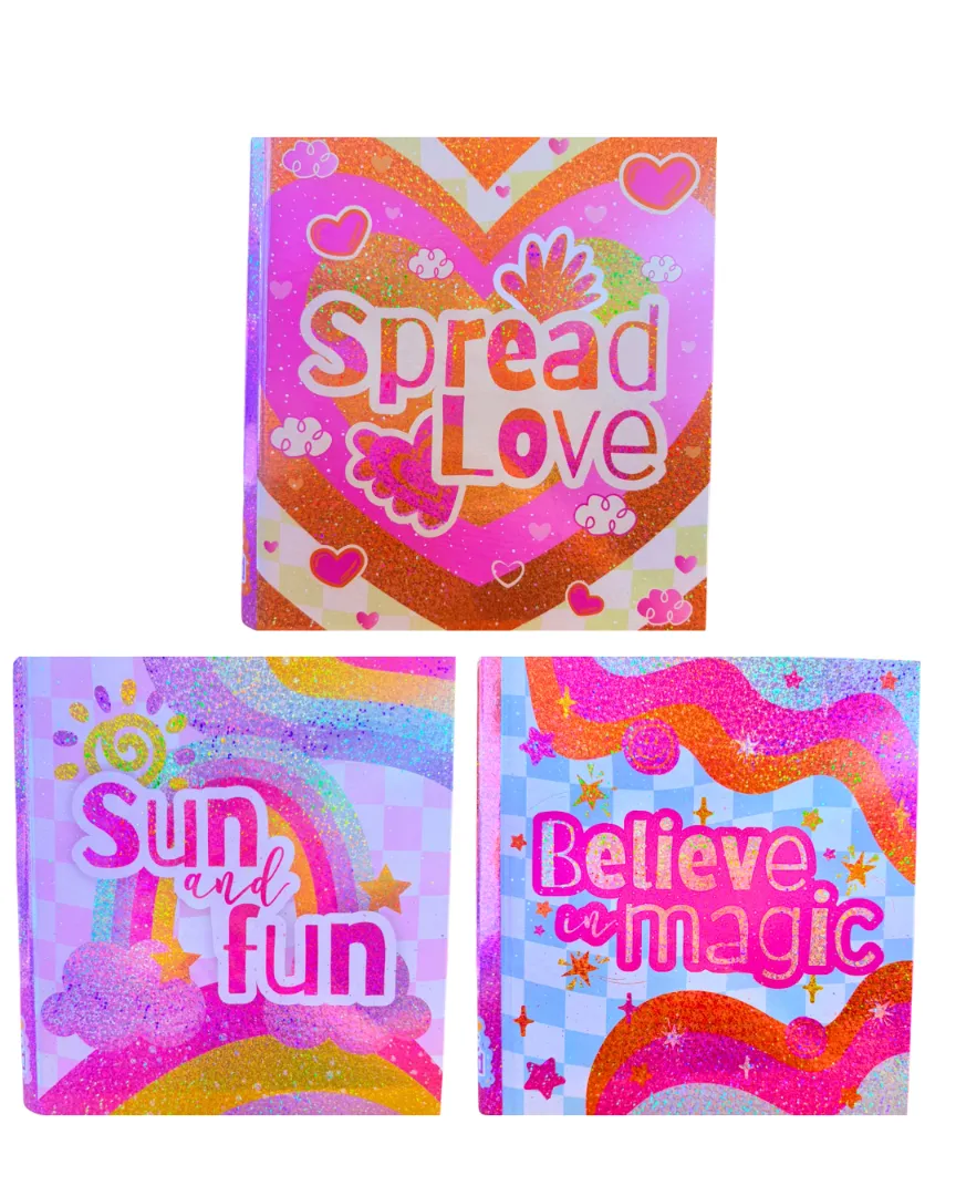 CARPETA ESCOLAR 3X40 REXON HOLO GLITTER MAGIC WORLD