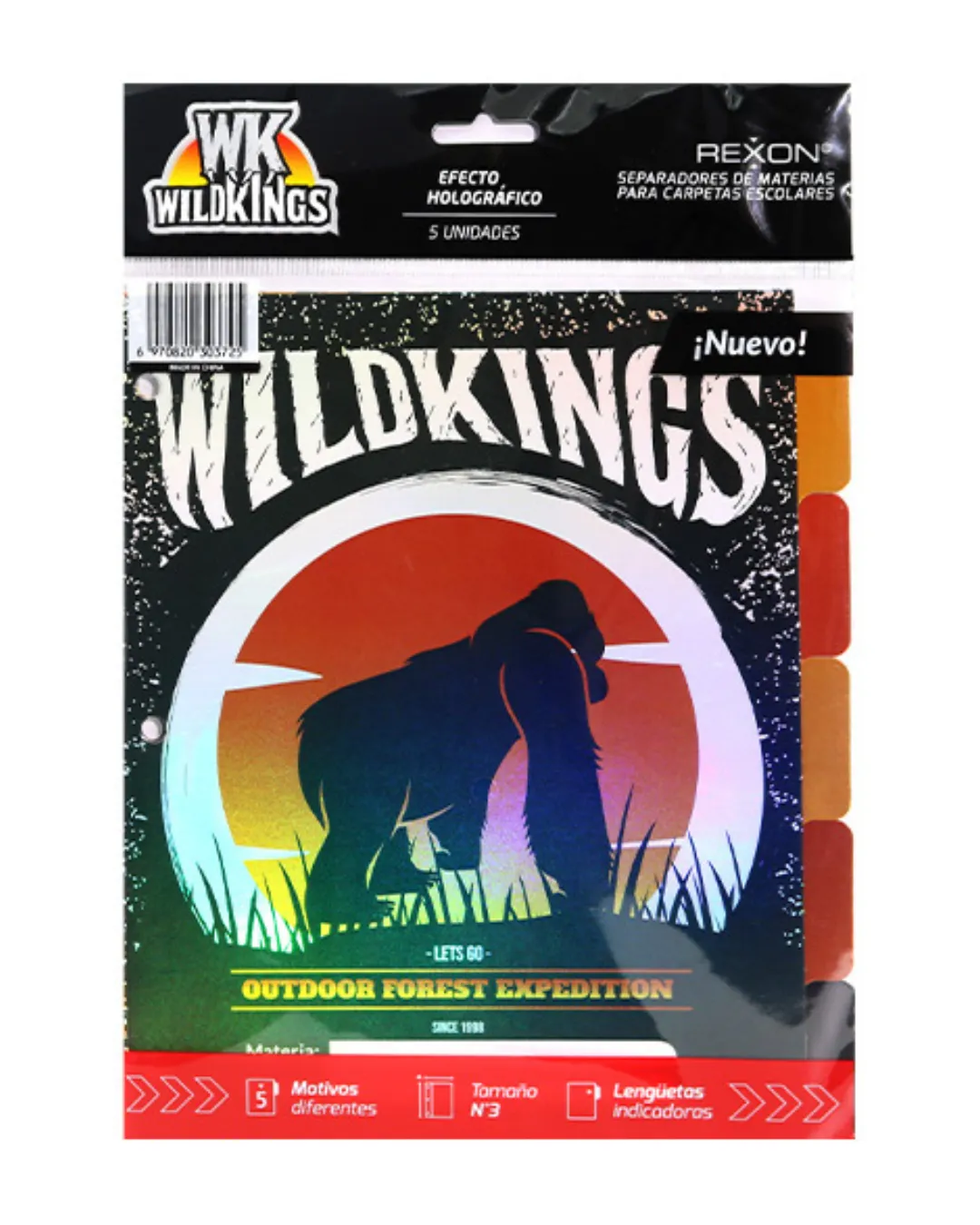 SEPARADOR DE MATERIAS REXON N3 WILDKINGS CON SOLAPA