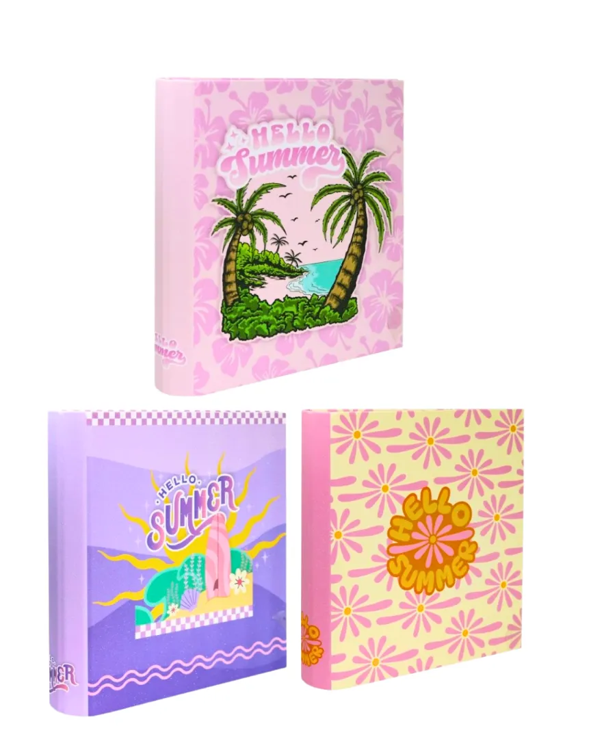 CARPETA ESCOLAR 3X40 REXON MICRO GLITTER HELLO SUMMER