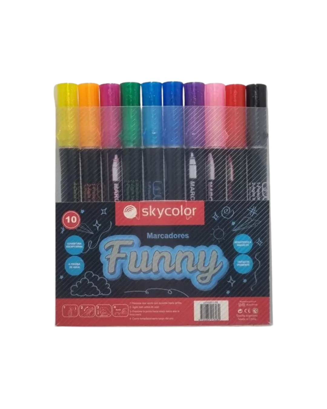 MARCADOR FUNNY OUTLINER X 10