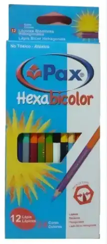 LAPIZ PAX HEXABICOLOR X 12 LARGO