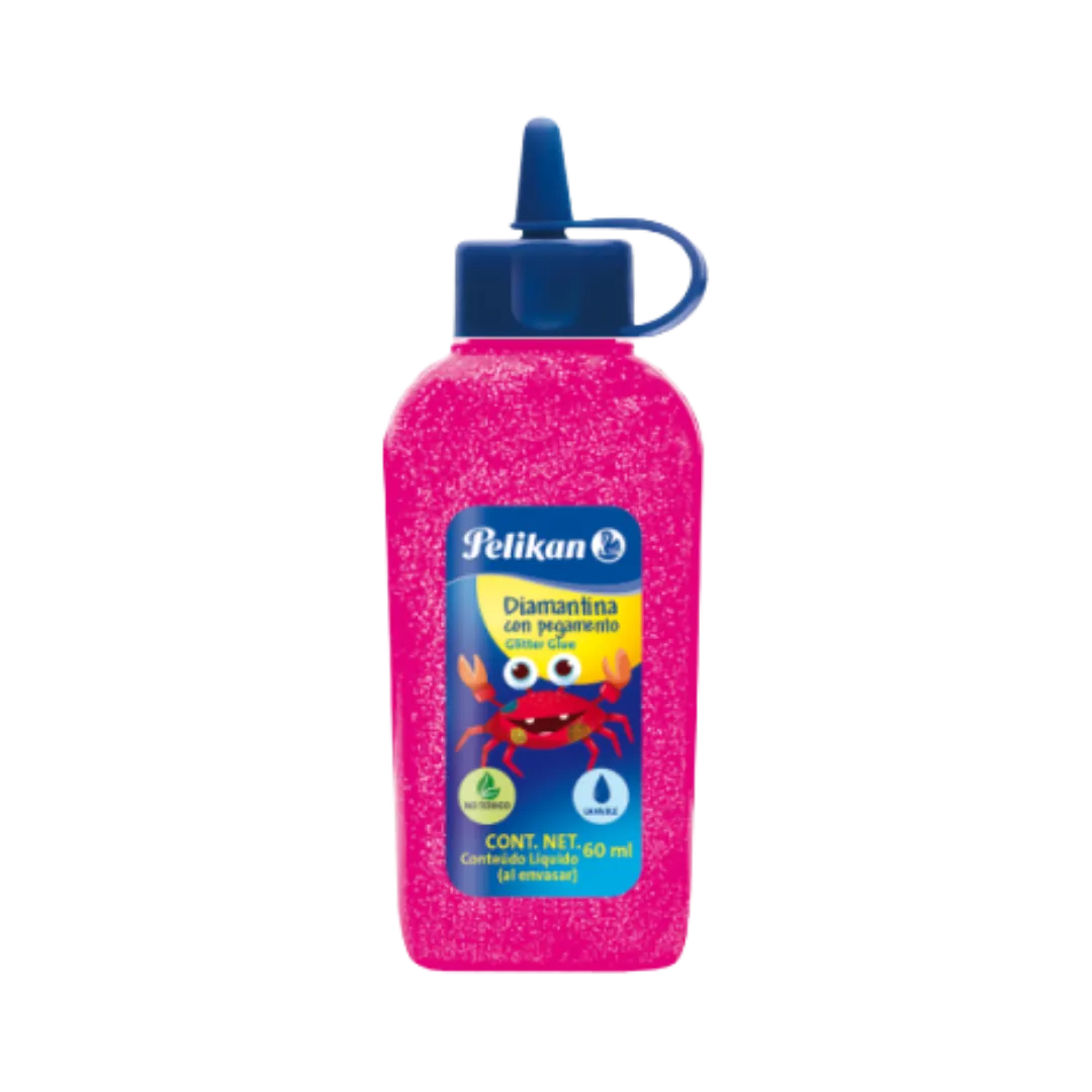 ADHESIVO GLITTER FUCSIA PELIKAN 60 ML