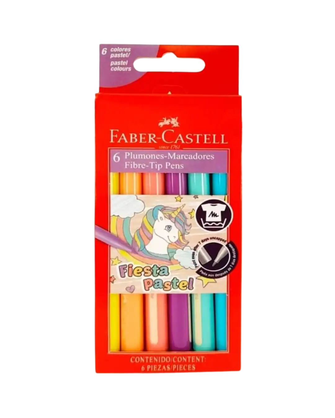 MARCADOR FABER X 6 PLUM FIESTA PASTEL
