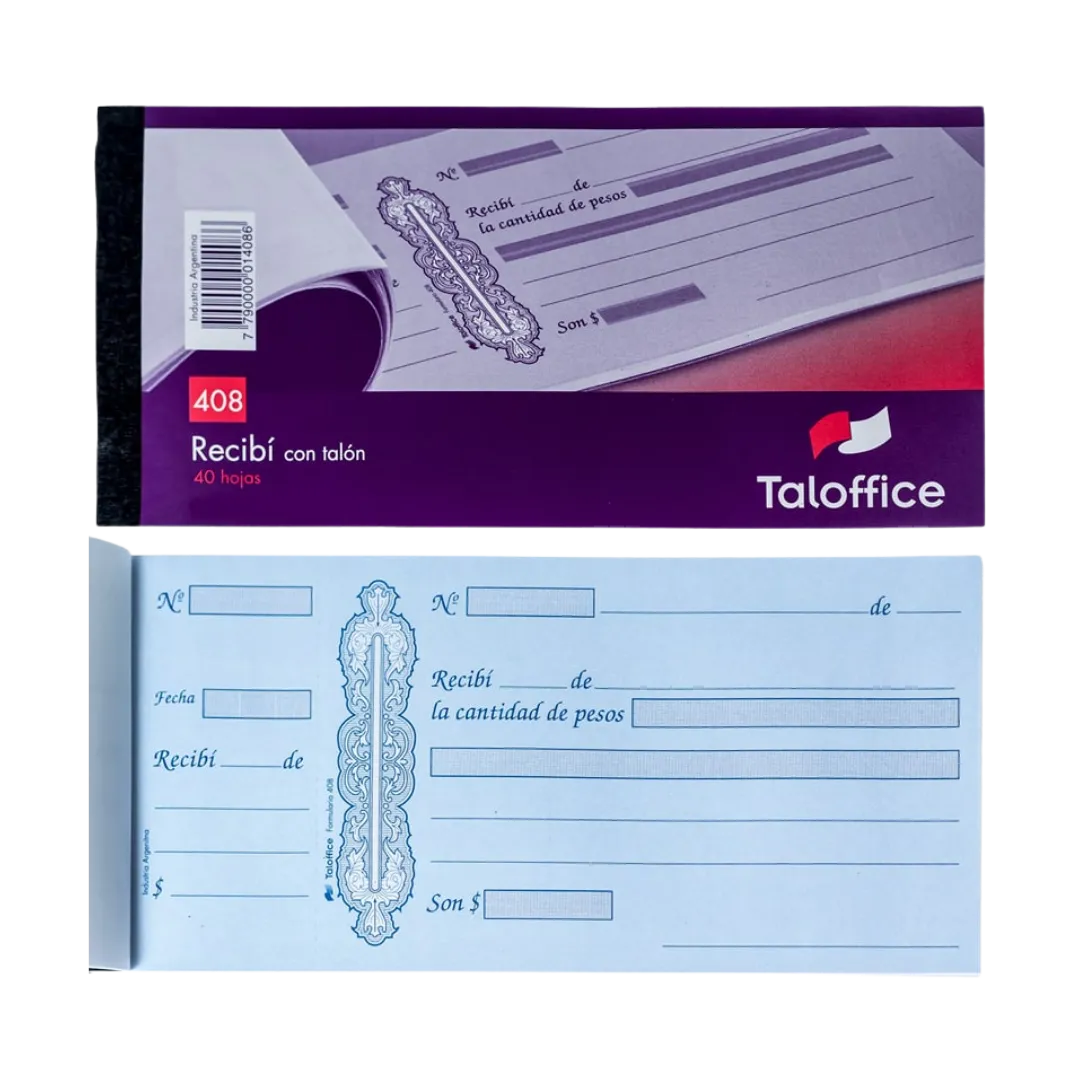 RECIBI C/TALON MEDIANO