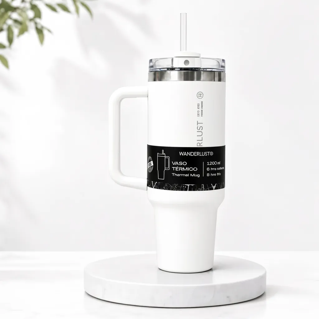 VASO TERMICO WANDERLUST 1200ML BLANCO